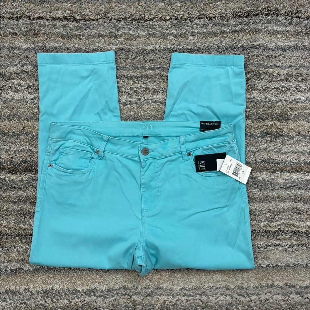 KUT From The Kloth Crop Straight Leg Jeans Sz 14 NWT | KUT Cropped Straight Leg- - Picture 2 of 13